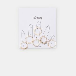 Sinsay - 6 darabos gyűrű - Arany