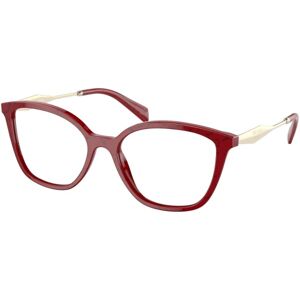 Prada PR02ZV 15D1O1 M (52) Vörös Férfi Dioptriás szemüvegek