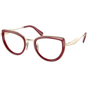 Prada PR54ZV 15D1O1 M (49) Vörös Férfi Dioptriás szemüvegek