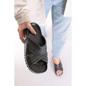 Fekete platform gumi papucs Chuck Taylor All Star Sandal Lite CX Black