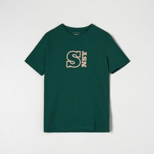 Sinsay - Hosszú ujjú póló mintával - Zöld