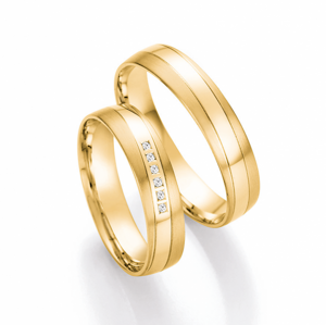 Nászút arany gyűrűk  karikagyűrű 66/41090-045YG+66/41100-045YG