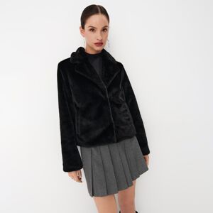 Mohito - Szőrmegalléros kabát - Fekete