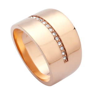 ESPRIT acélgyűrű kristályokkal  gyűrű ESRG010022xx