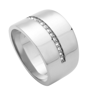 ESPRIT acélgyűrű kristályokkal  gyűrű ESRG010021xx