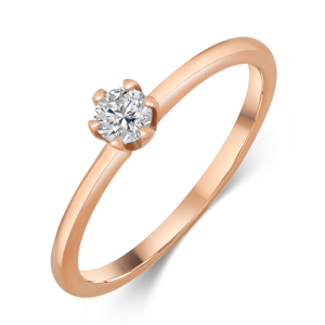 SOFIA DIAMONDS arany eljegyzési gyűrű gyémánttal 0,15 ct H/SI  gyűrű PAF1370R
