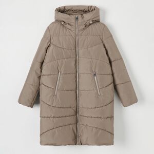 Sinsay - Steppelt kabát kapucnival - Barna