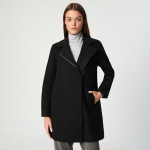 Sinsay - Gyapjúkeverék kabát - Fekete