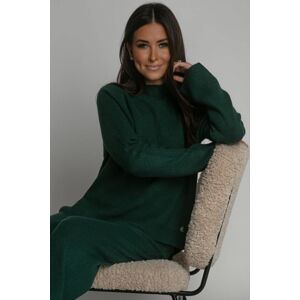 Sötétzöld szvetter szett pulóver + nadrág Diana