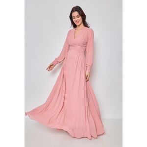 Világos rózsaszín hosszú ruha Celia