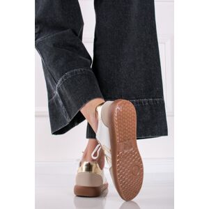 Bézs-fehér alacsony szárú tornacipő Kiana